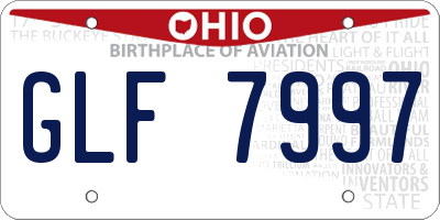 OH license plate GLF7997