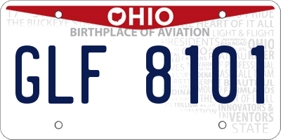 OH license plate GLF8101