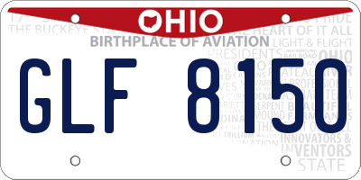OH license plate GLF8150