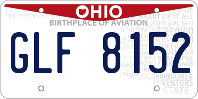 OH license plate GLF8152