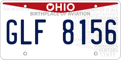 OH license plate GLF8156