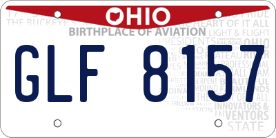 OH license plate GLF8157