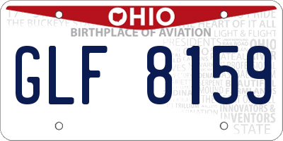 OH license plate GLF8159