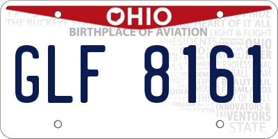 OH license plate GLF8161