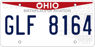 OH license plate GLF8164