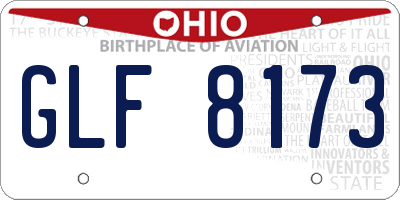OH license plate GLF8173