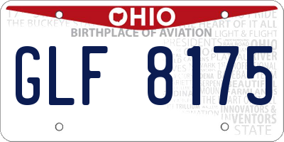 OH license plate GLF8175