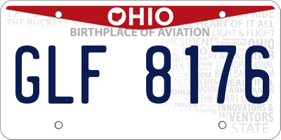 OH license plate GLF8176