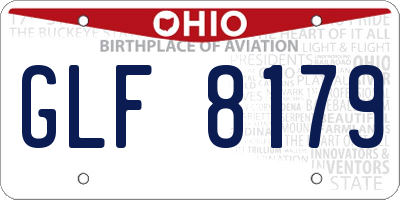 OH license plate GLF8179