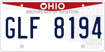 OH license plate GLF8194