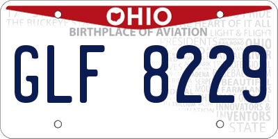 OH license plate GLF8229