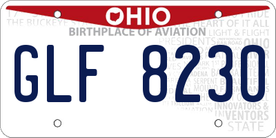 OH license plate GLF8230