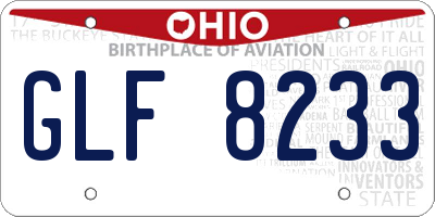OH license plate GLF8233