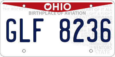 OH license plate GLF8236