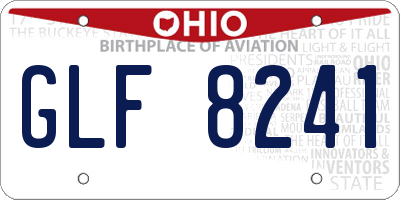 OH license plate GLF8241