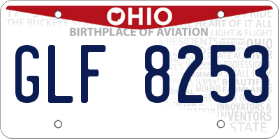OH license plate GLF8253
