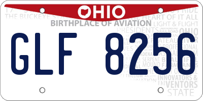 OH license plate GLF8256