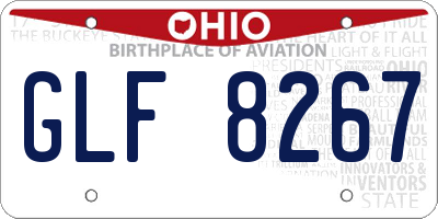 OH license plate GLF8267