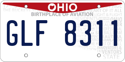 OH license plate GLF8311