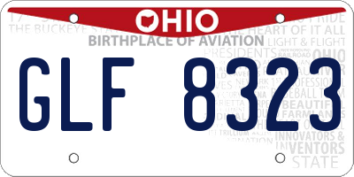 OH license plate GLF8323