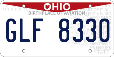OH license plate GLF8330