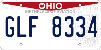 OH license plate GLF8334