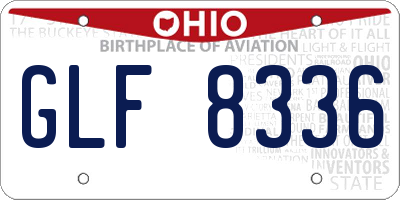 OH license plate GLF8336