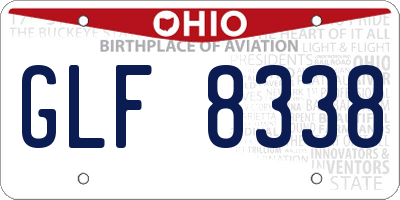 OH license plate GLF8338