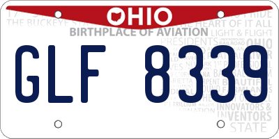 OH license plate GLF8339