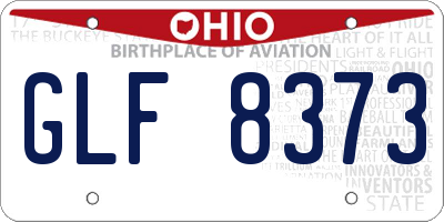 OH license plate GLF8373