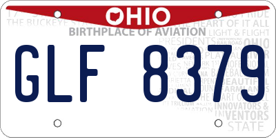 OH license plate GLF8379