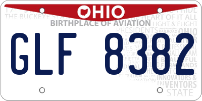 OH license plate GLF8382
