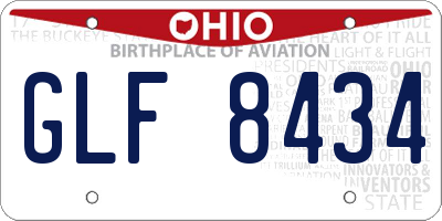 OH license plate GLF8434