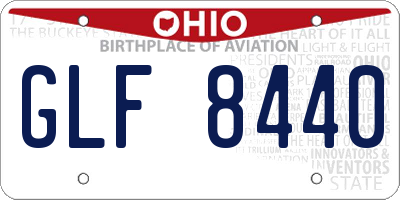 OH license plate GLF8440