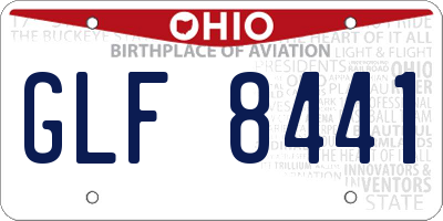 OH license plate GLF8441