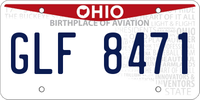 OH license plate GLF8471