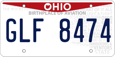 OH license plate GLF8474