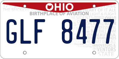 OH license plate GLF8477