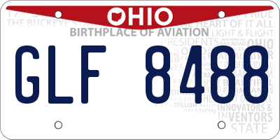 OH license plate GLF8488