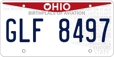 OH license plate GLF8497