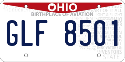 OH license plate GLF8501