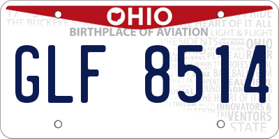 OH license plate GLF8514