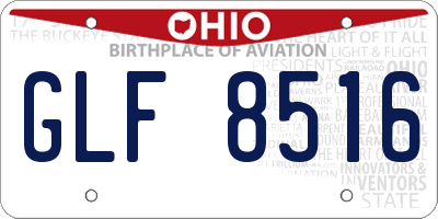 OH license plate GLF8516