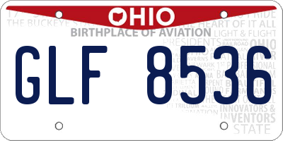 OH license plate GLF8536