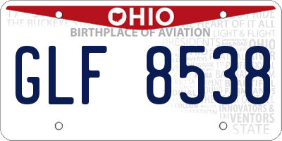 OH license plate GLF8538