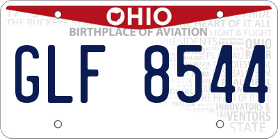 OH license plate GLF8544