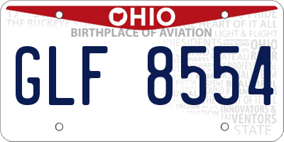 OH license plate GLF8554