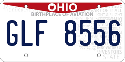 OH license plate GLF8556