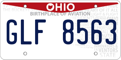 OH license plate GLF8563