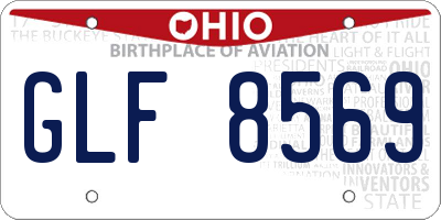 OH license plate GLF8569